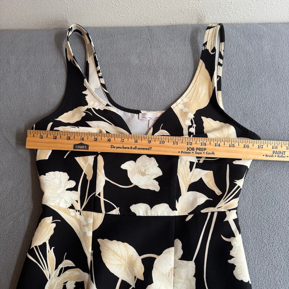 Chelsea 28 Print Tiered Ruffle Sleeveless Midi Dress Women S Black Plunge V Neck - Picture 9 of 14